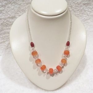 ✨NEW✨ Unique Orange Agate Beaded Gemstone Necklace
